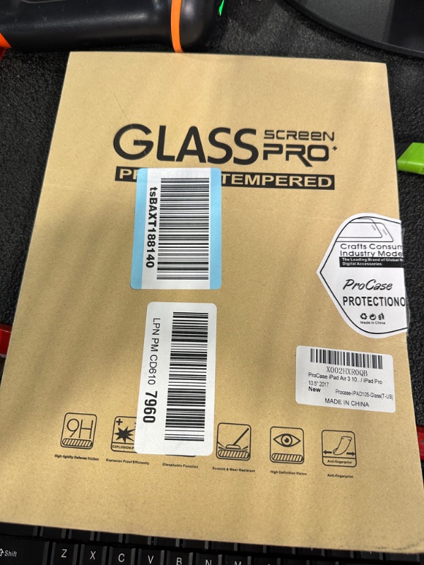 Photo 2 of ProCase iPad Air 3 10.5 Inch 2019 / iPad Pro 10.5 2017 Screen Protector, Tempered Glass Screen Film Guard Screen Protector for iPad Air 3rd Gen 10.5" 2019 / iPad Pro 10.5" 2017