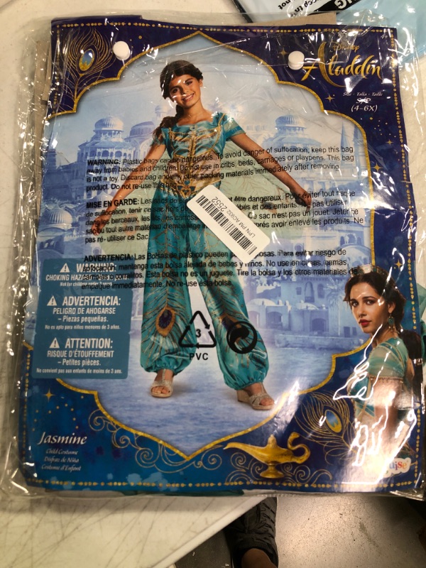 Photo 2 of Disney Aladdin Live Action Girls Jasmine Classic Costume Small (Ize/4-6X)