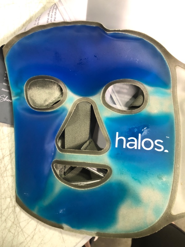 Photo 2 of Halos Ice Face Mask - 2023 Frozen Face Mask for Pain Relief, Migraine & Wisdom Tooth Surgery - Our Cooling Face Mask for Swelling, Puffiness & Stress Relief - Hot or Cold Gel Face Mask Cold Pack