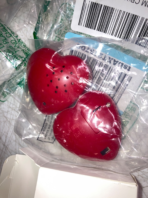 Photo 1 of 2 Pack Voice Recorder for Stuffed Animal 20 Second Red Heart Voice Recorder Valentine's Day Sound Recording Device Recordable for Plush Bears Toy