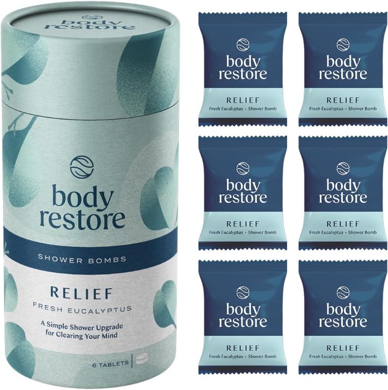 Photo 1 of Body Restore Bath Bombs Aromatherapy 6 Packs - Christmas Gifts Stocking Stuffers, Relaxation Birthday Gifts for Women and Men, Stress Relief and Luxury Self Care - Eucalyptus