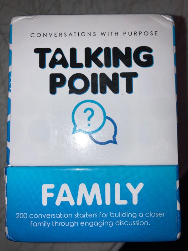Photo 1 of 200 Family Conversation Cards - Questions to Get Everyone Talking & Building Relationships - Fun Family Games for Kids and Adults - Get to Know Each Other Better for Family Game Night or Road Trip