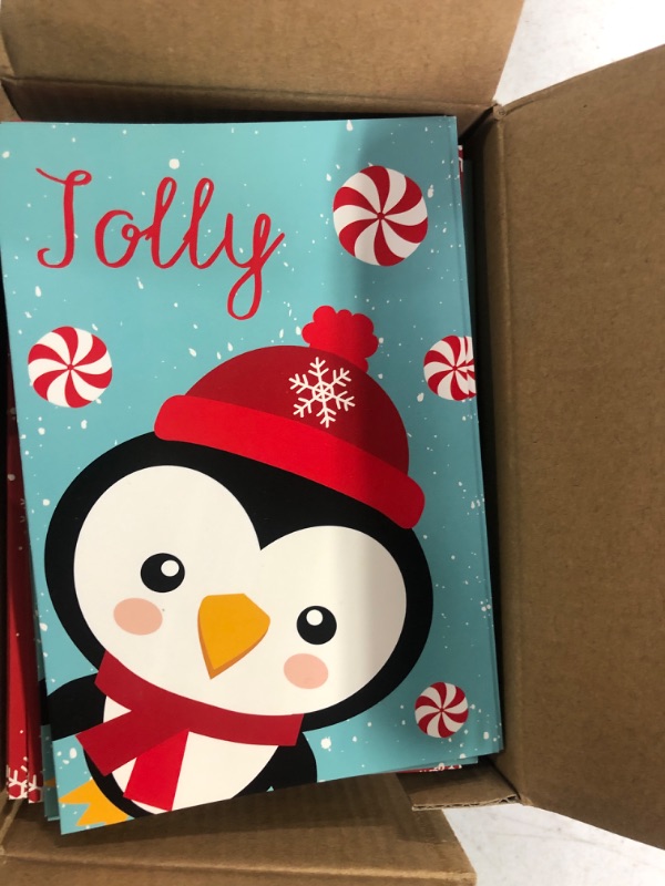 Photo 1 of 48-Pack Christmas Greeting Card – Assorted Holidays Xmas Cards in 6 Festive Character Designs  Polar Bears, and Snowflakes, Envelopes Included, 4 x 6"