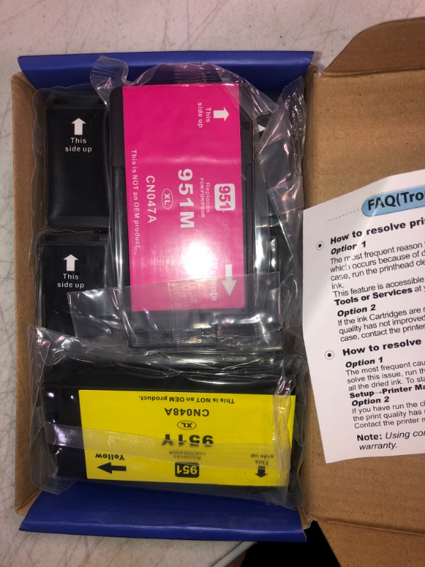 Photo 2 of ?5-Pack Larger Capacity? 950XL 951XL Ink Cartridges Combo Pack, Replacement for HP 950 951 XL Ink Cartridges, High Page Yield, Works with OfficeJet Pro 8600 8610 8620 8625 Printer (2BK/1C/1M/1Y)