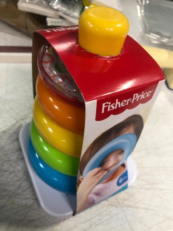 Photo 2 of Fisher-Price Rock-a-Stack Baby Toy, Classic Roly-Poly Ring Stacking Toy for Infants and Toddlers