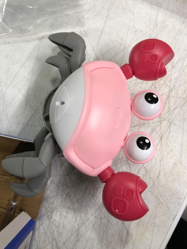 Photo 2 of Crawling Crab Baby Toy - Interactive Toddler Tummy Time with Smart Sensor, Music and Dancing - Perfect Boy/Girl Gift for 6-18 Month Olds (Pink)