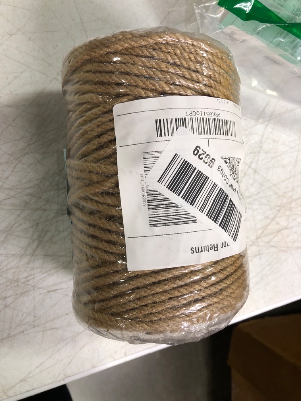 Photo 2 of ILIKEEC Strong Jute Twine 4mm Thick 328Feet Natural Arts Crafts Jute Rope Durable Packing String for Gardening Applications (4MM 328FT) 4mm*328ft