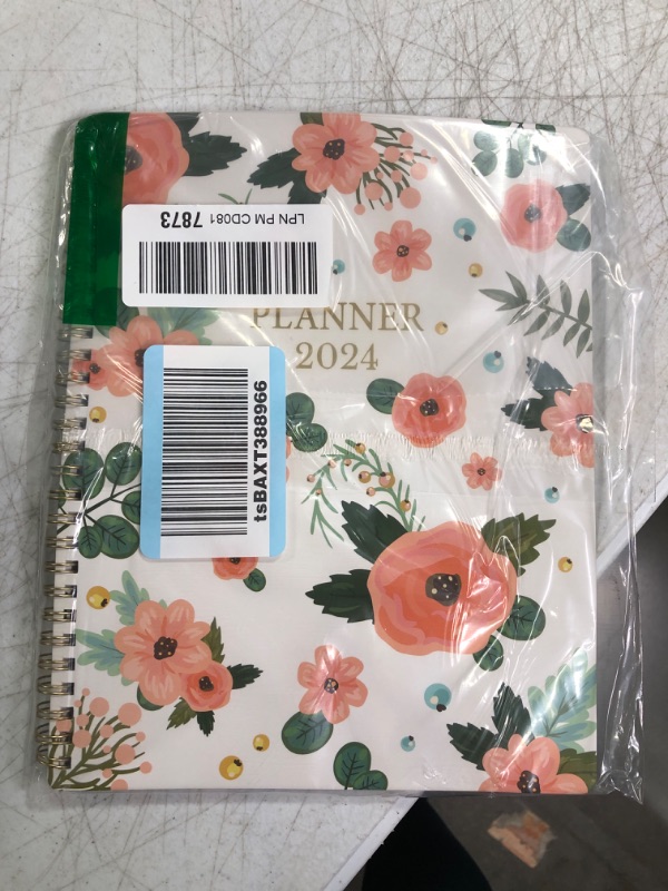 Photo 2 of 2024 Planner - Planner 2024, Weekly and Monthly Planner, Jan 2024 - Dec 2024, 8'' x 10", Printed Tabs, Holidays, Twin-Wire Binding, Thick Paper, Check Boxes, Flexible Cover, Perfect Daily Organizer