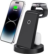 Photo 1 of 3 in 1 Charging Station for iPhone, Wireless Charger for iPhone 15 14 13 12 11 X Pro Max & Apple Watch - Charging Stand Dock for AirPods