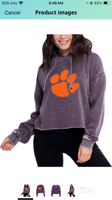 Photo 1 of  chicka-d Women's Campus Cropped Hoodie