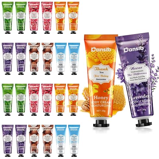 Photo 1 of Dansib Valentine's Day Body Lotion Gifts Bulk Mini Travel Lotion Thank You Mini Moisturizing Lotion May You Be Proud Scented Lotion for Gifts Women Men Coworkers Friend Holiday, 6 Flavors(24 Pcs)