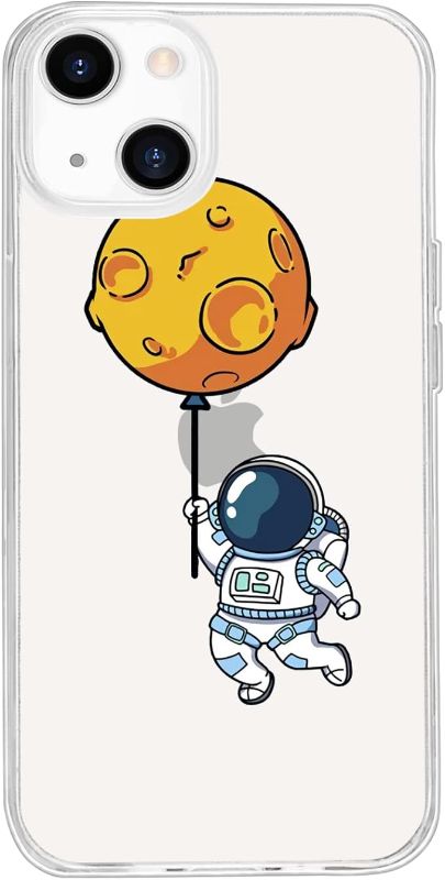 Photo 1 of JOYLAND Cute Astronaut Phone Case for iPhone 13 Pro Clear Soft Cartoon Space Case for Girls Boys