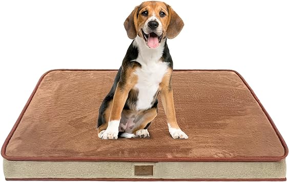 Photo 1 of Dog Crate Mat, Ultra Soft Dog Bed Mat for Sleeping with Anti-Slip Bottom, Washable Dog Mat Kennel Pad for Large Medium Small Dogs Breeds with Cute Prints and Dark Colored to Hide Stains (36" X 27")