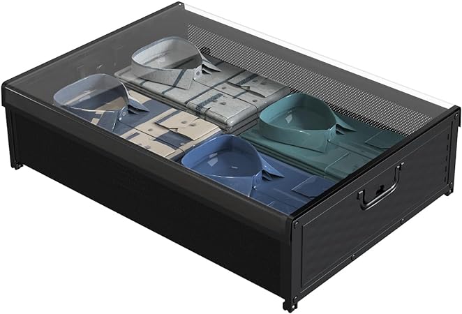 Photo 1 of NADAMOO Under Bed Storage with Wheels and Clear Dust Cover, Rolling Underbed Storage Containers, Removable Under the Bed Organizer Bins for Bedroom Clothes Shoes Blankets Toys Books, Pack of 1