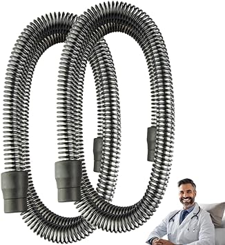Photo 1 of Sleep Habits 2-Pack 6ft Premium Black CPAP Tubes, Standard 19mm Hose and 22mm Connectors - No Kink, Universal Fit Replacement Hose for Comfortable Sleep - Durable Flexible Design for Restful Nights
