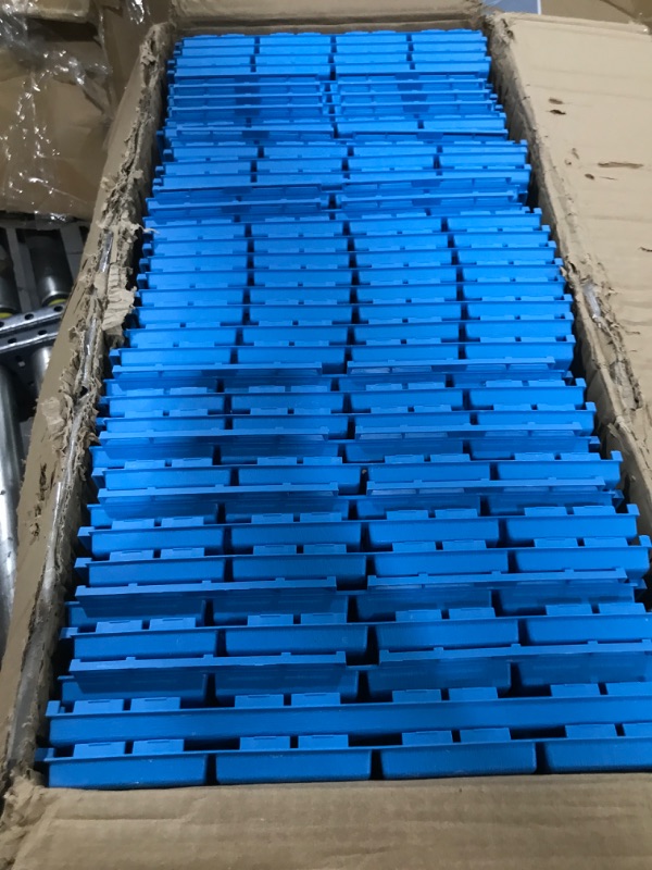 Photo 2 of Goovilla Plastic Interlocking Deck Tiles, 36 Pack Patio Deck Tiles, 12"x12" Waterproof Outdoor Flooring All Weather Use, Patio Floor Decking Tiles for Porch Poolside Balcony Backyard, Blue 12"*12" Blue 36