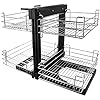 Photo 1 of Xverycan Blind Corner Pull Out Organizer for Cabinet, Slide Out Cabinet Organizer, 2 Tiers 4 Large Capacity Baskets, Soft & Noiseless Close, Cabinet Corner Organizer Size 26.7''Lx18.1''Wx22.4''H