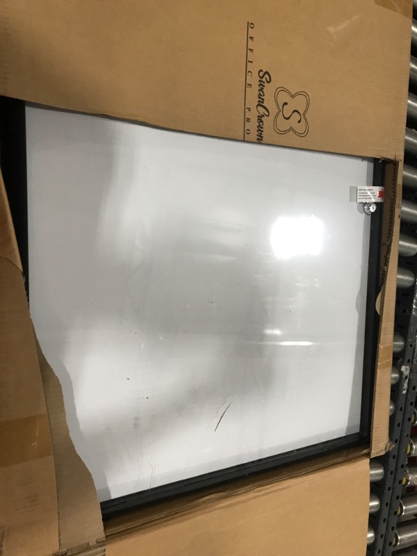 Photo 1 of Swansea Enclosed Bulletin Boards Magnetic Glass Covered Notice Information Cabinet with Aluminum Frame 38x28inch (9xA4) 9xA4(38*28inch) White Bulletin Board (Black)