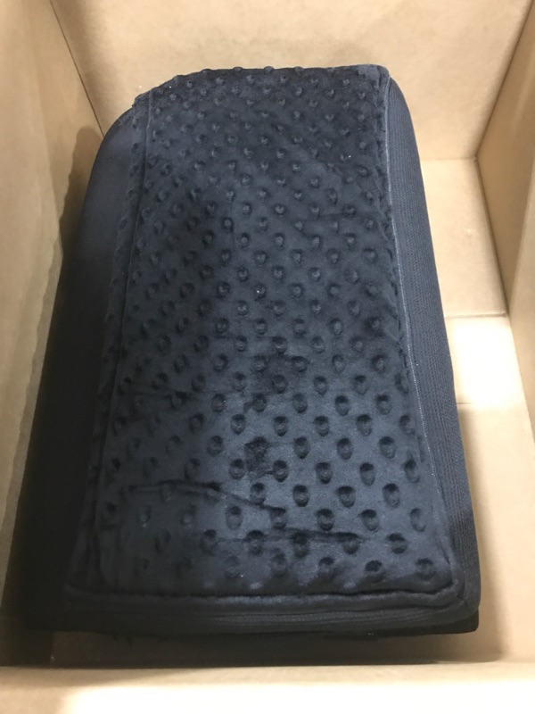 Photo 2 of Foot Rest Under Desk for Office Use, Gel Memory Foam Foot Stool with 3 Adjustable Heights and Feet Warm Pocket for Back, Hip, Legs Discomfort Relief, Ergonomic Footrest for Office Chair & Gaming Chair Black