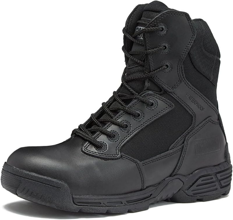 Photo 1 of MAGNUM 6 or 8 Inch Waterproof Tactical Boots for Men, Military Work Boots Men, Brown or Black Boots, Lace Up or Side Zipper Duty Boots, Botas de Trabajo Para Hombre
-- size 12