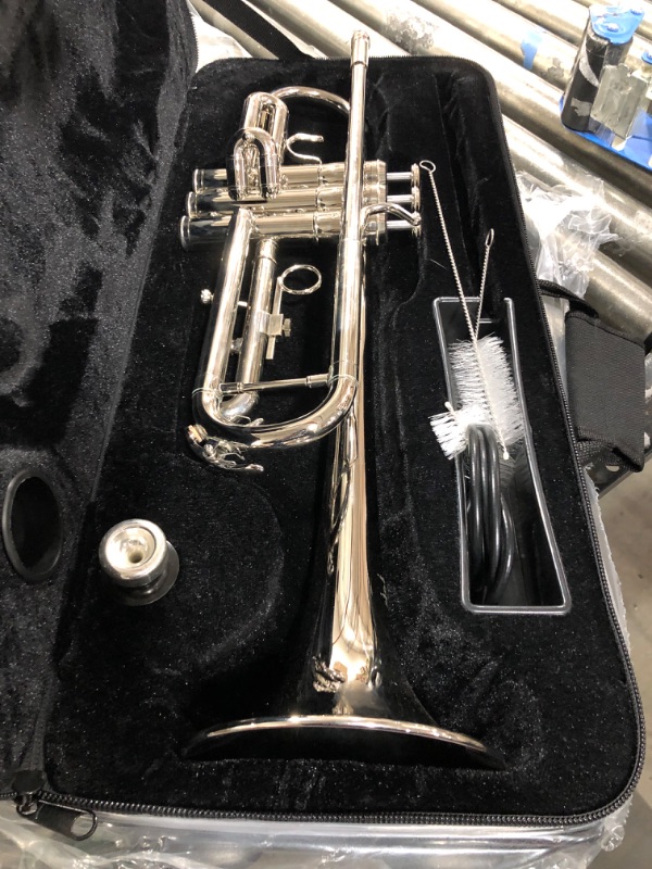 Photo 2 of Eastar Bb Standard Trumpet Set for Beginner, Brass Student Trumpet Instrument Set Bundle with Stand