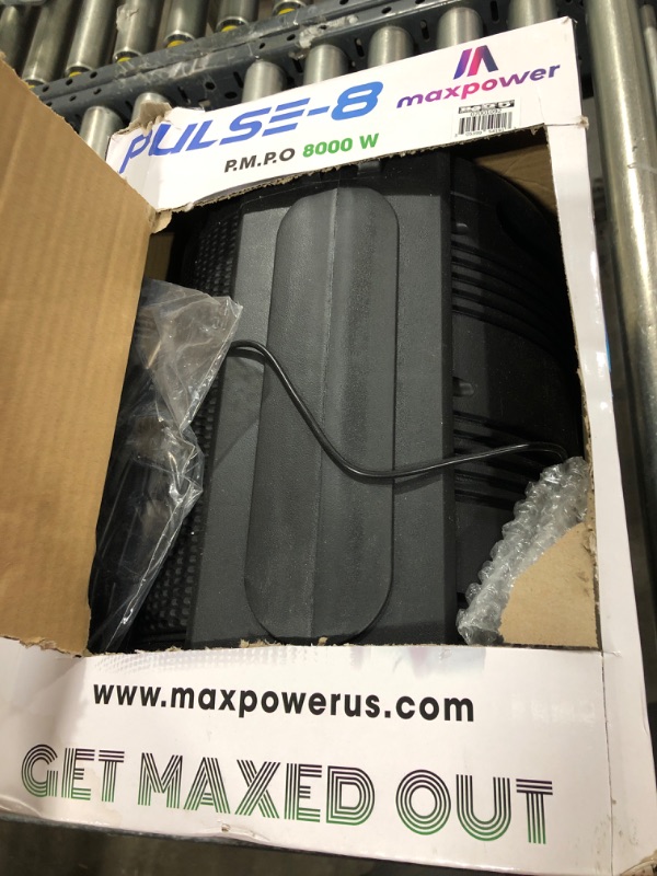 Photo 1 of Max Power PA Speaker – CH8801 Pulse 8 Bluetooth Speaker - PA System with Mic & Speaker - Portable Speaker with Rechargeable Battery, Flashing Light, Remote Control, Built-in Handle & Shoulder Strap