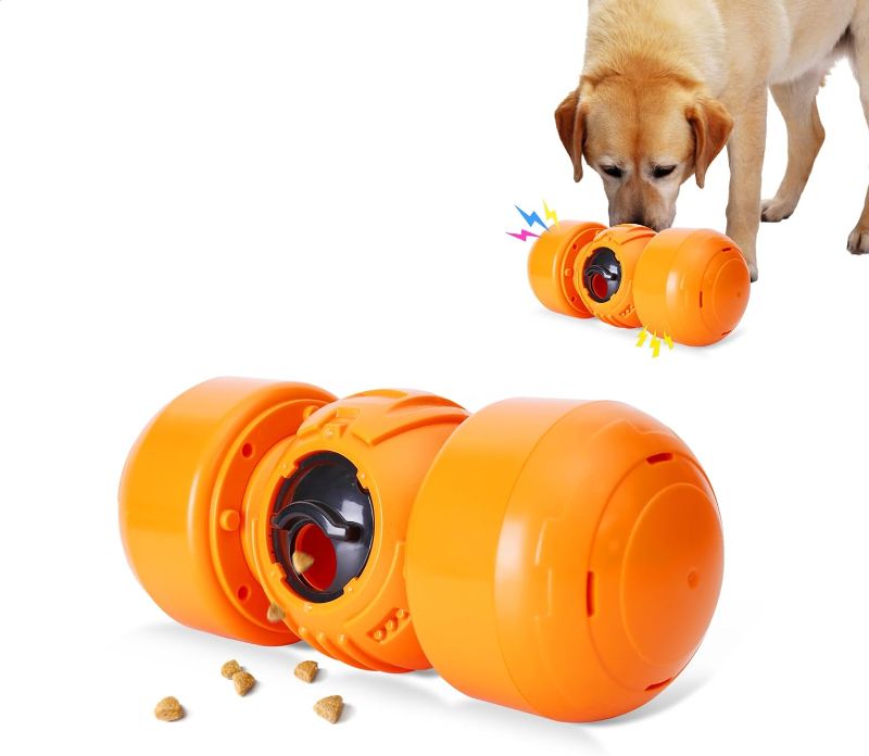 Photo 1 of YouTik Dog Interactive Treat Dispensing Toys, Unbreakable Puzzle Squeaky Puppy Toy Slow Feeder, Adjustable Food Dispensing Treat Slow Feeder for Chewers Breed Pet Gift
