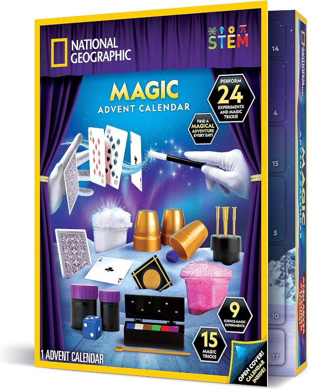 Photo 1 of NATIONAL GEOGRAPHIC Jumbo Kids Advent Calendar - 24 Magic Tricks & Science Experiments for Christmas Countdown
