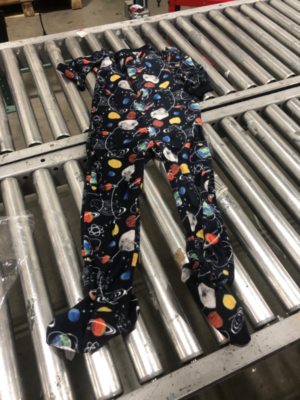 Photo 2 of The Children's Place Baby Boys' and Toddler Fleece Zip-Front One Piece Footed Pajama 5T Navy Planets