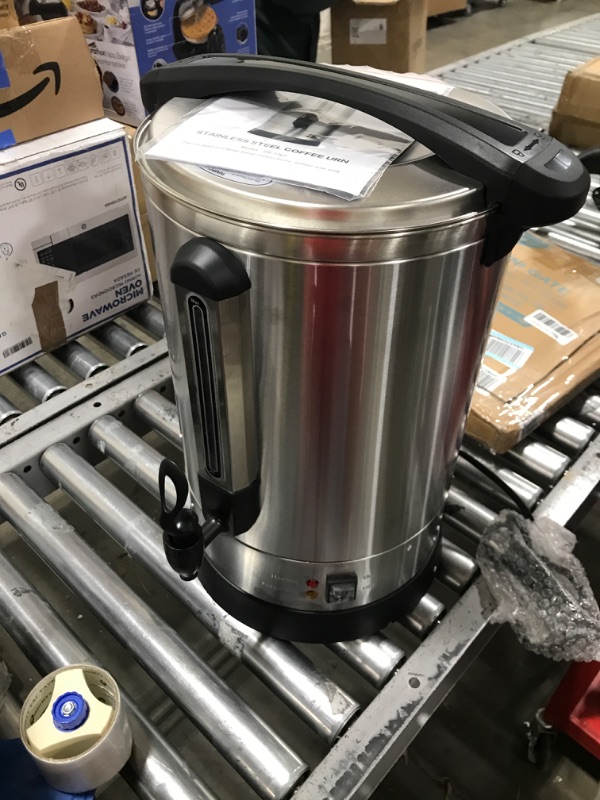 Photo 2 of Coffee Urn 100Cups Large Coffee Dispenser 14.2L Full Stainless Steel Commercial Coffee Maker Double Wall Quick Brew Electric Beverage Dispenser Hot Water Urn