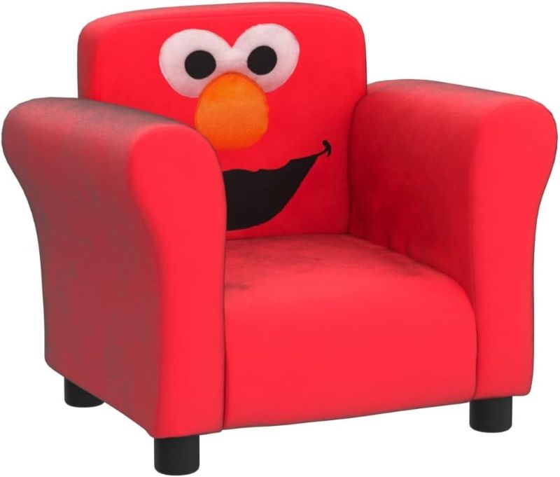 Photo 1 of Sesame Street Elmo Upholstered Chair by Delta Children, Red
