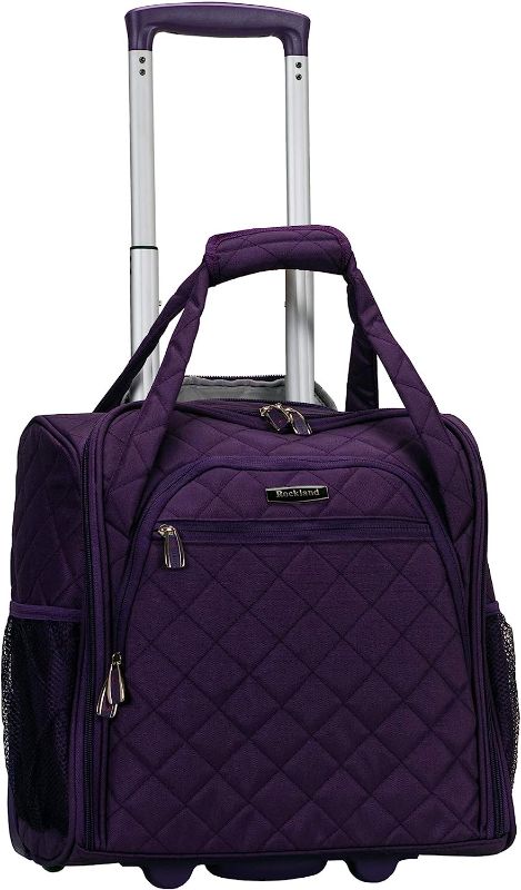 Photo 1 of Rockland Melrose Upright Wheeled Underseater Carry-On Luggage, Purple, 15-Inch
