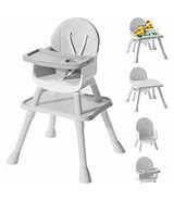 Photo 1 of Boyro Baby 4-in-1 Baby High Chair, High Chairs for Babies and Toddlers with Removable Tray and Adjustable Backrest & Height, Convertible & Foldable, Grows with Baby c-grey