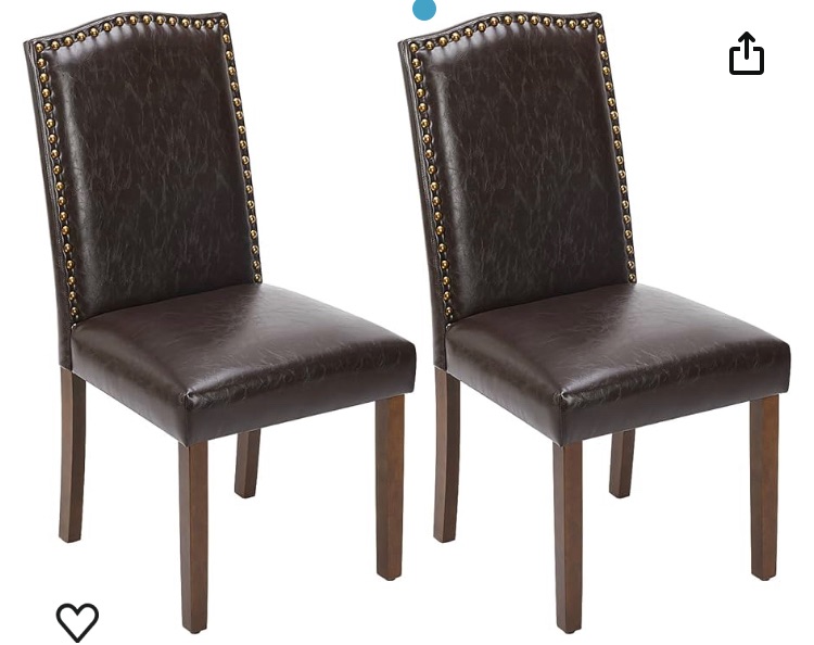 Photo 1 of DUMOS Dining Chairs Upholstered Parsons Chairs with Nailhead Trim and Wood Legs, Kitchen Side Chair for Living Room,Bedroom, Kitchen