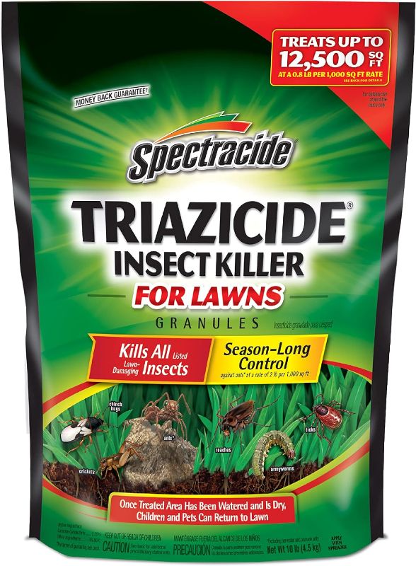 Photo 1 of Spectracide Triazicide Insect Killer For Lawns Granules, 10 lb Bag (Pack of 4) , Kills All Listed Lawn-Damaging Insects
