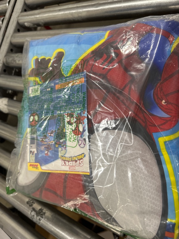 Photo 2 of Marvel Spidey and his Amazing Friends Team Red, White, and Blue 4 Piece Toddler Bed Set - Comforter, Fitted Bottom /Flat Top Sheet, and Reversible Pillowcase
