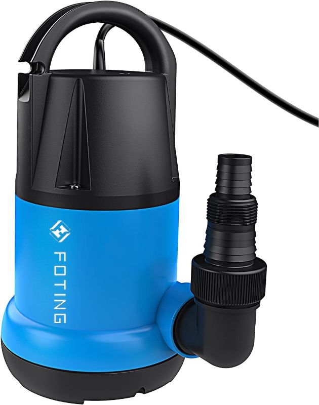 Photo 1 of Sump Pump Submersible 1HP Clean/Dirty Water Pump, 3960 GPH Portable Utility Pump for Swimming Pool Garden Pond Basement with 25ft Long Power Cord
