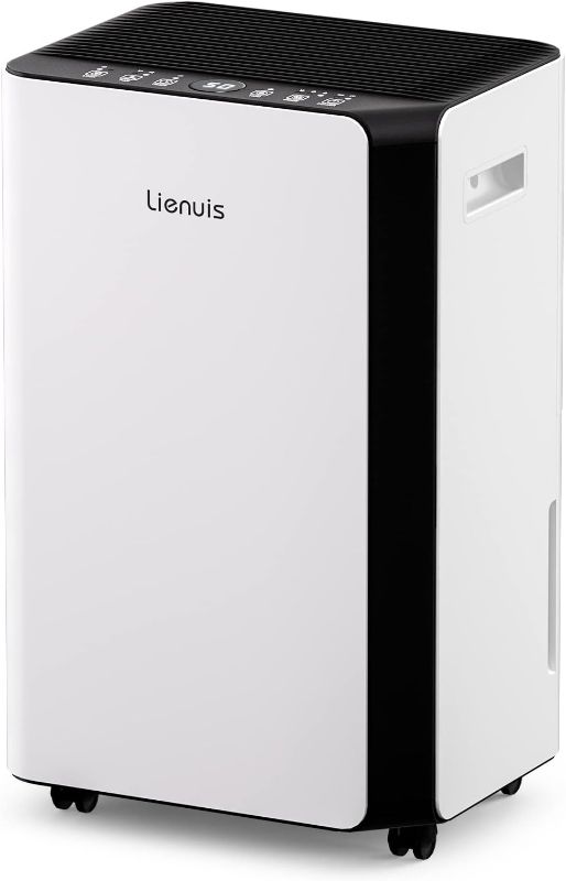 Photo 1 of 45 Pints Dehumidifier for Basements Home Large Room, 3500 Sq. Ft Dehumidifiers with Drain Hose, Intelligent Humidity Control, Auto or Manual Drainage, 3 Working Modes, 24H Timer, Child Lock
