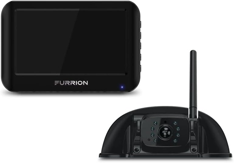 Photo 1 of Furrion Vision S Wireless RV Backup Camera System with 4.3-Inch Monitor, 1 Rear Sharkfin, Infrared Night Vision, Wide-Angle View, Hi-Res, IP65 Waterproof, Motion Detection, Microphone - FOS43TASF
