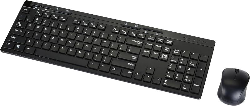 Photo 1 of Amazon Basics Full-Sized Wireless Keyboard & Mouse Combo

