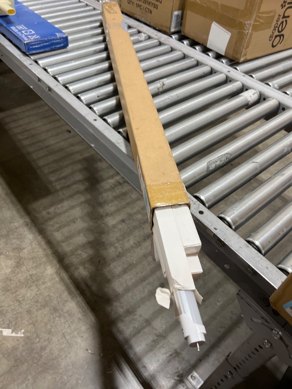 Photo 1 of JESLED T8 T12 4FT LED Type B Light Bulbs, 24W 5000K Daylight, 3000LM, 4 Foot Fluorescent Tube Replacement, Double Row 192LEDs, Frosted, Dual-end Powered, Remove Ballast, Warehouse Shop Lights (4-Pack) 4x4ft