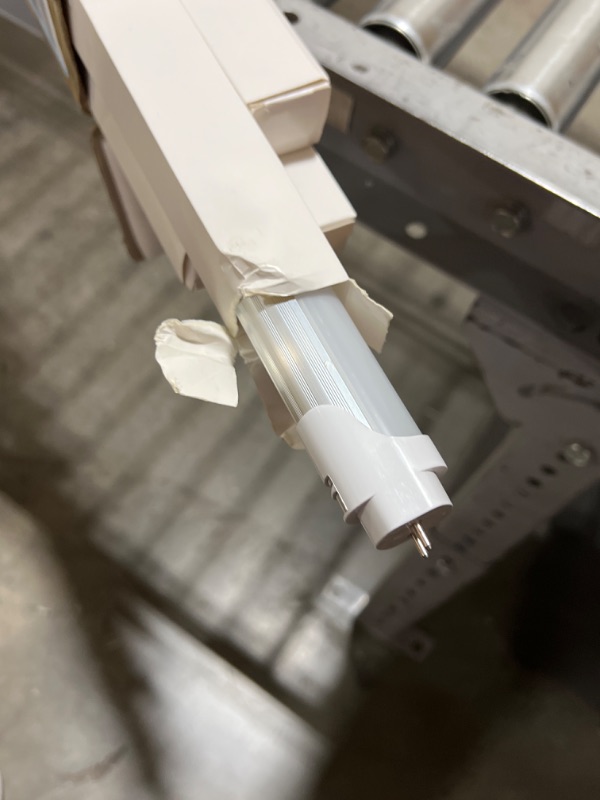 Photo 1 of JESLED T8 T12 4FT LED Type B Light Bulbs, 24W 5000K Daylight, 3000LM, 4 Foot Fluorescent Tube Replacement, Double Row 192LEDs, Frosted, Dual-end Powered, Remove Ballast, Warehouse Shop Lights (4-Pack) 4x4ft