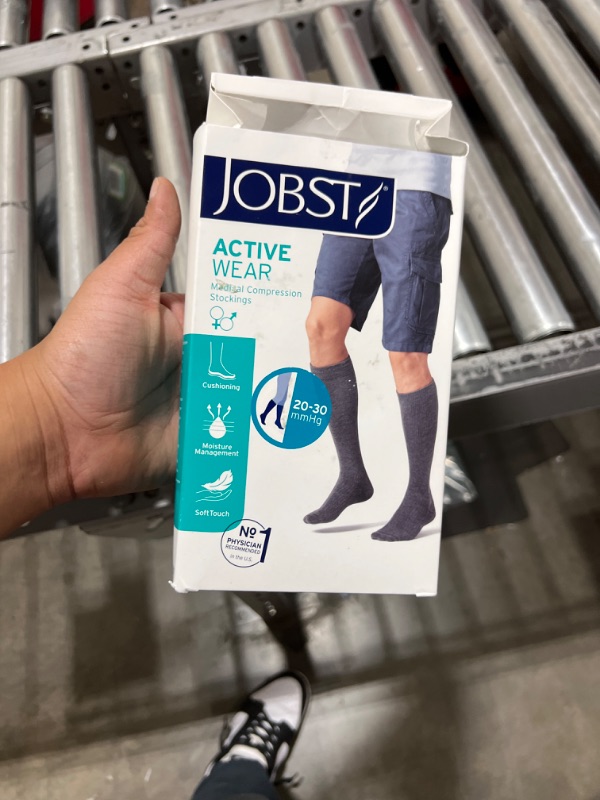 Photo 3 of JOBST Activewear 20-30 mmHg Knee High Compression Socks, Medium, Cool Black