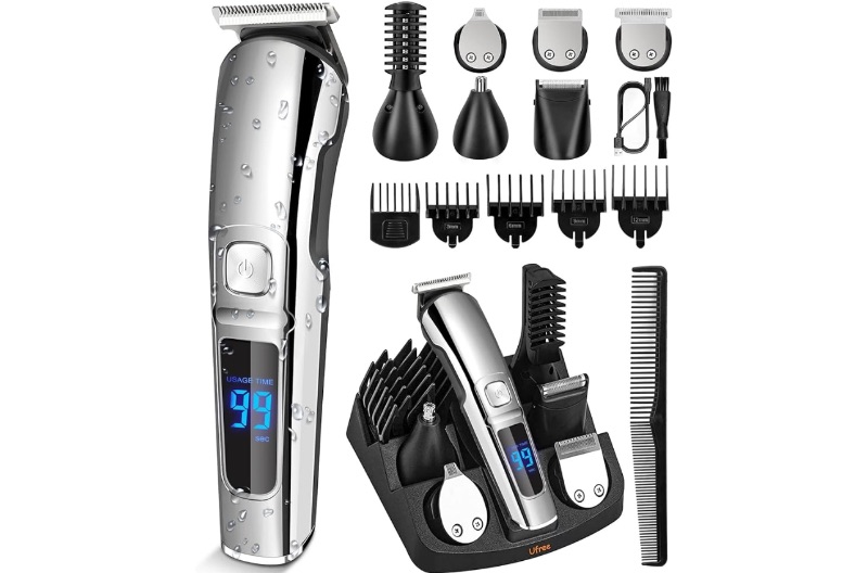 Photo 1 of Ufree Beard Trimmer for Men, Waterproof Electric Razor Hair Trimmer, Cordless Hair Clippers Shavers for Men, Mens Grooming Kit for Nose Mustache Body Facial, Gifts for Men Husband Father