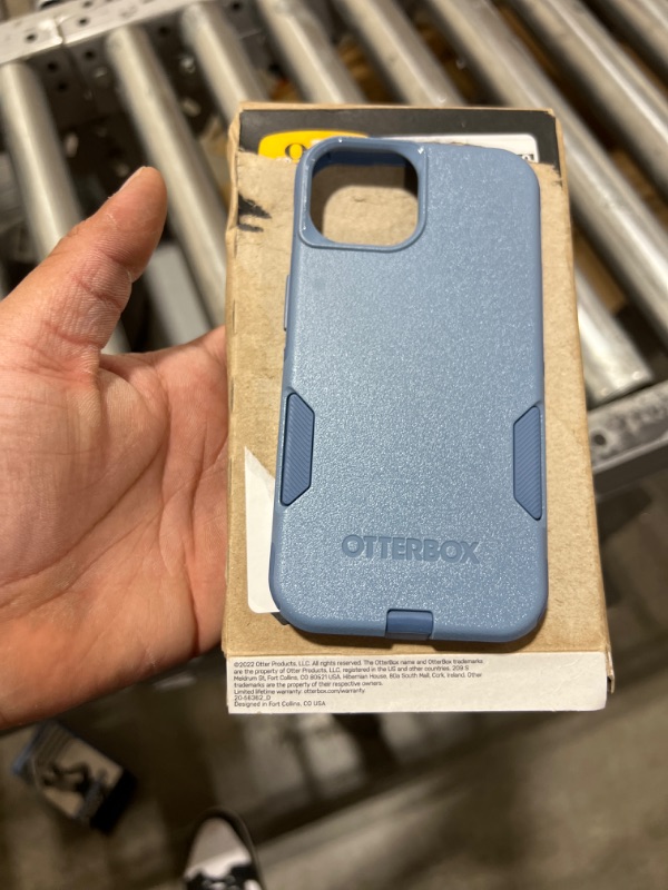 Photo 2 of OtterBox iPhone 15, iPhone 14, and iPhone 13 Commuter Series Case - CRISP DENIM (Blue), slim & tough, pocket-friendly, with port protection