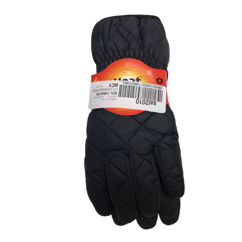 Photo 1 of Heat Holders Womens Black Quilted Thinsulate Soft Thermal Gloves Size M/L $35
