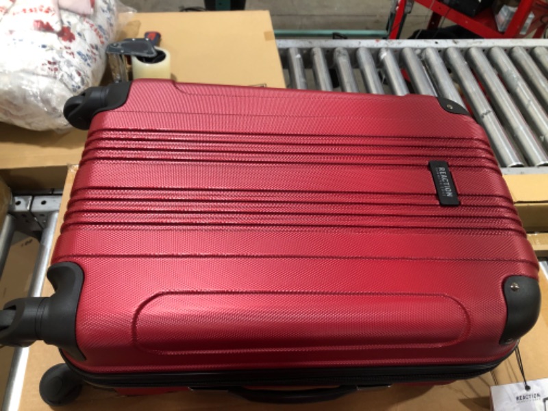Photo 2 of KENNETH COLE Out of Bounds Lightweight Durable Hardshell 4-Wheel Spinner Cabin Size Travel Suitcase, Scarlet Red, 20-Inch Carry On Scarlet Red 20-Inch Carry On