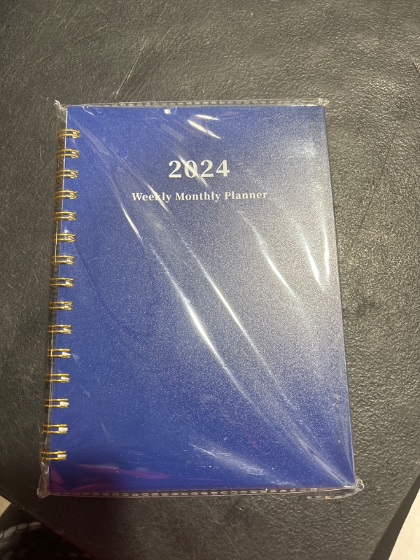 Photo 2 of Ymumuda 2024 Planner, 12 Months, JAN.2024 to DEC.2024, 8.4"×6", 2024 Weekly Monthly Planner with Spiral Bound, Waterproof Hardcover & Sticky Index Tabs, Dark Blue Dark Blue 8.4"×6"