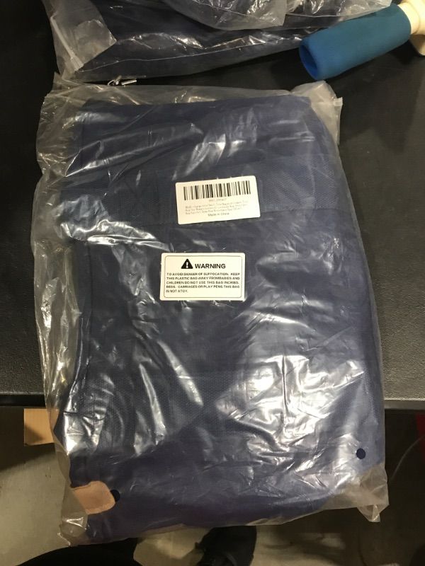 Photo 2 of Large Canvas Tote Bag with Compartment Zipper Crossbody Adjustable Shoulder Bag Shoulder Bag Multi Purpose Messenger Bag Blue