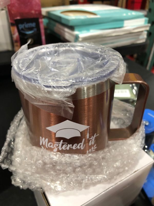 Photo 2 of Graduation Gifts 2024, Mastered it 2024 Cup, Mastered it 2024 Stainless Steel Insulated Mug with Handle, Graduation Gifts for Women, Graduation Gifts for Masters College Graduates 12OZ Rose Gold Rose Gold-2024